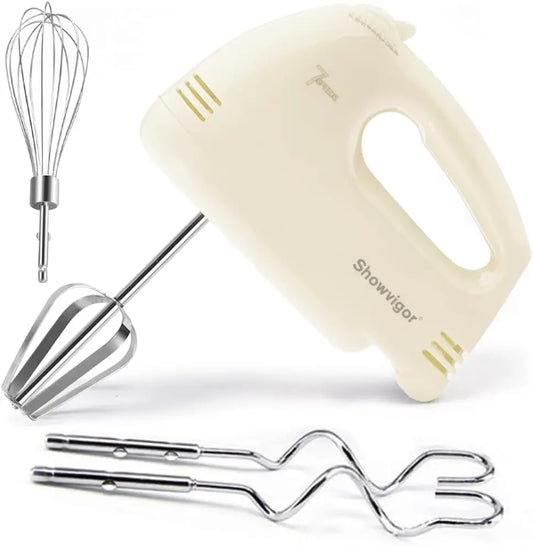Electric Hand Mixer 180W with 5 Stainless Steel Attachments, 7 Speeds, Turbo Boost & Eject Button