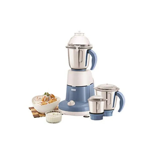 Excel Pro 3-Jar Mixer Grinder Kitchen Grinding Genius 750 Watt Powerful Motor 3 Variable Speed with Incher 110V Blue
