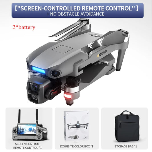 S880 PRO GPS Drone Three axis gimbal 2KM 4K Professional Dual Camera 360° Laser Obstacle Avoidance Brushless RC Quadcopter Toys
