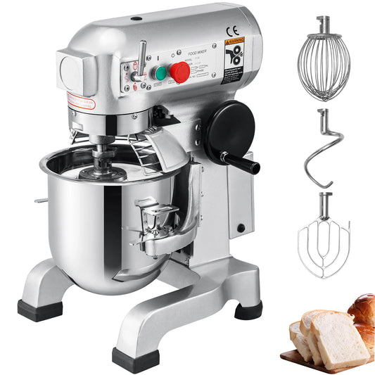 SucceBuy 10 15 20 30L Electric Dough Machine Stainless Steel Commercial Cream  Whisk Mixer Processor Kitchen Food Stand Blender