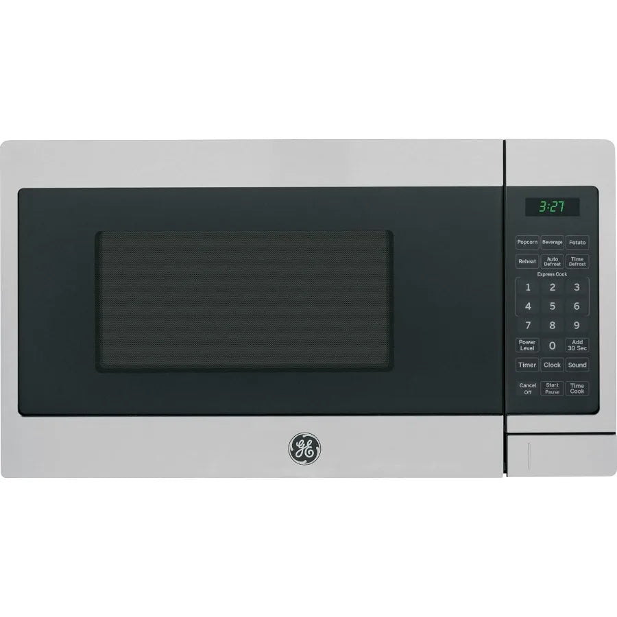 JEM3072SHSS Microwave Oven 700 Watts Auto or Manual Defrost Option Kitchen Essentials for The Countertop 0.7 Cubic Feet Capacit