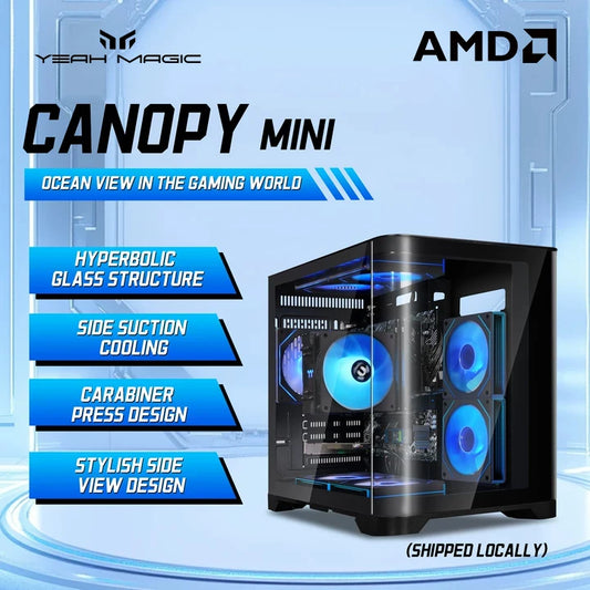 YEAH MAGIC Gaming Desktop AMD Ryzen 5 5600GT 3.9GHz 16GB(8G*2) DDR4 3200 1T NVME SSD ARGB 7 Fans Win 11 Home Gamer Desktop PC