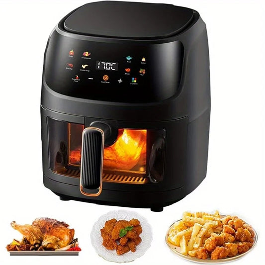 8L Intelligent Air Fryer Multifunctional Household Large Capacity Air Fryer Visual Oil-Free Oven Convection Efficient Meals
