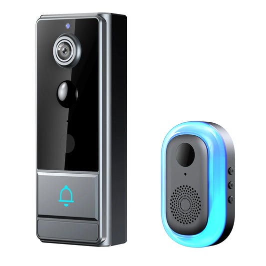 Wireless Smart Video Doorbell, 1080p HD Video Doorbell Camera, Home Security WiFi Doorbell Camera, PIR Motion Doorbell